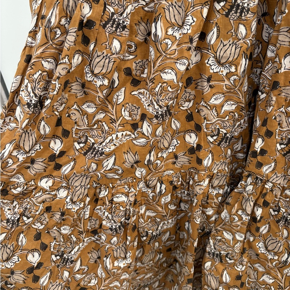 Anthropologie Let Me Be Jemma Floral Crochet Tiered Peasant Mini Dress Size 4 - Picture 9 of 15